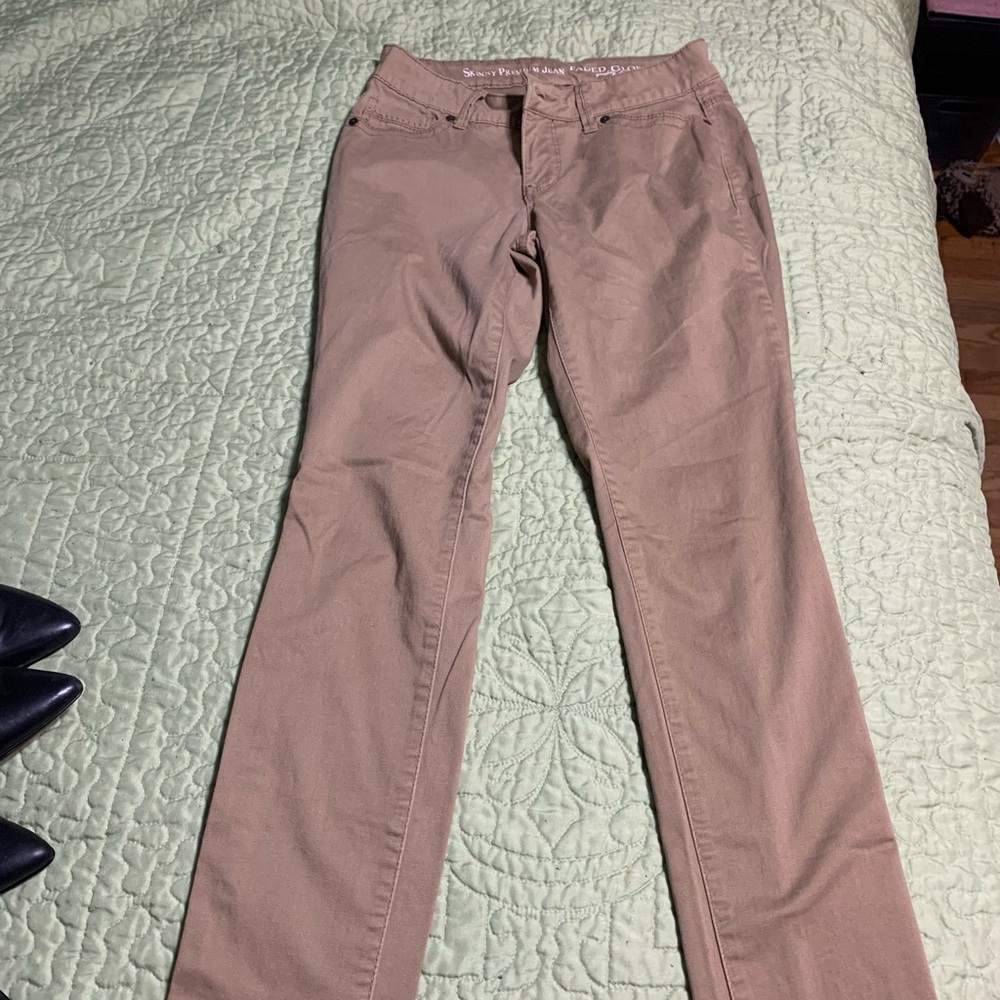 Khaki skinny pants